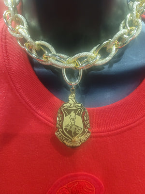 Chunky DST Necklace with Shield Charm