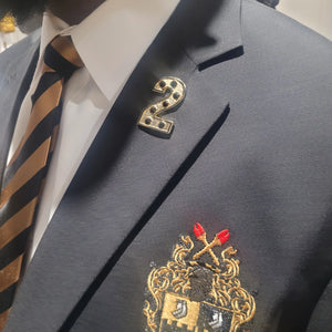 Gold Number Lapel Pins