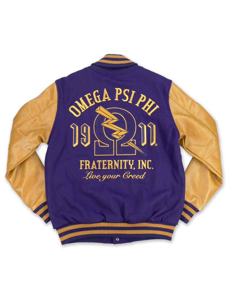 Omega Wool Varsity Jacket Greek CertiPHIed Apparel