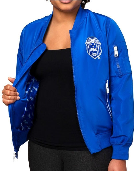 Satin Zeta Bomber Jacket