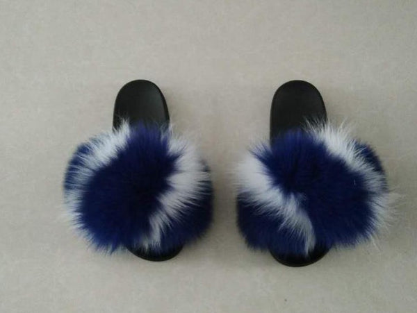 Royal Blue Fox Slippers - Greek CertiPHIed Apparel